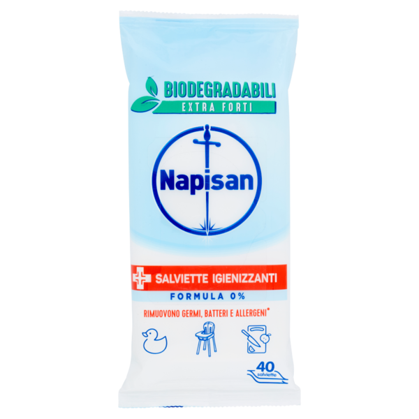NAPISAN SALVIETTE IGIENIZZANTI BIO 0% PZ.40